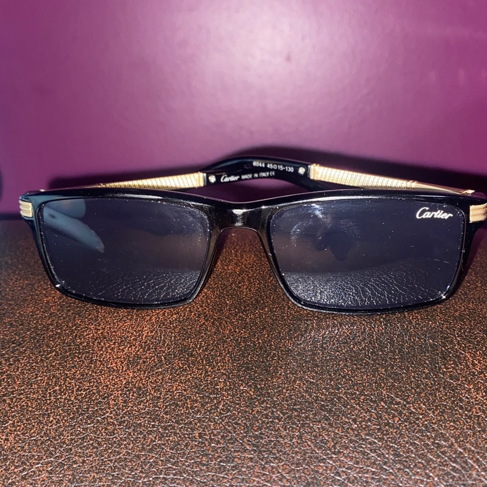 Cartier Black and Gold Sunglasses